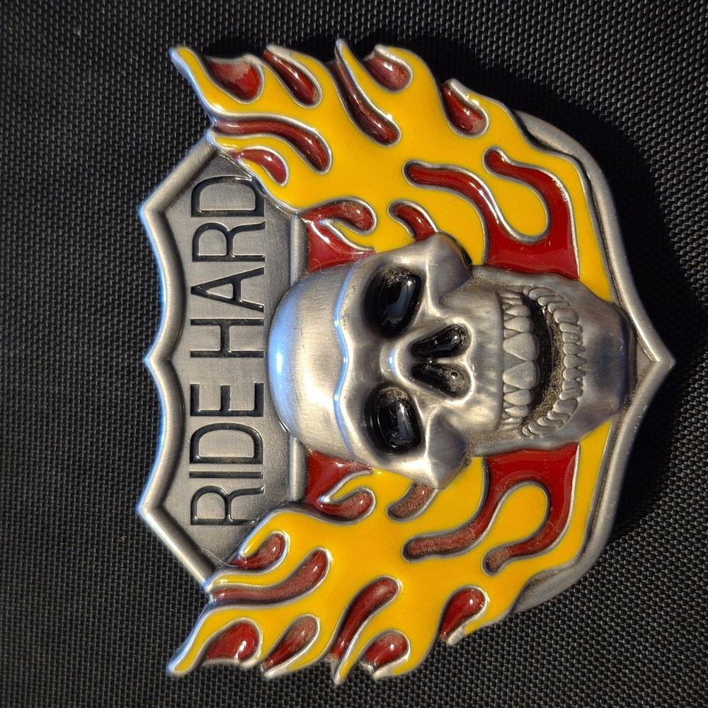 Flaming Skull Belt Buckle